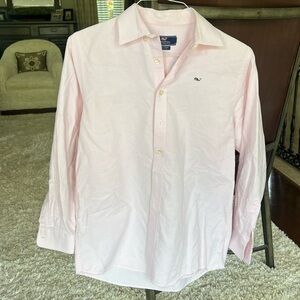 Vineyard Vines Whale Shirt Light Pink Boys Size L (16-18)